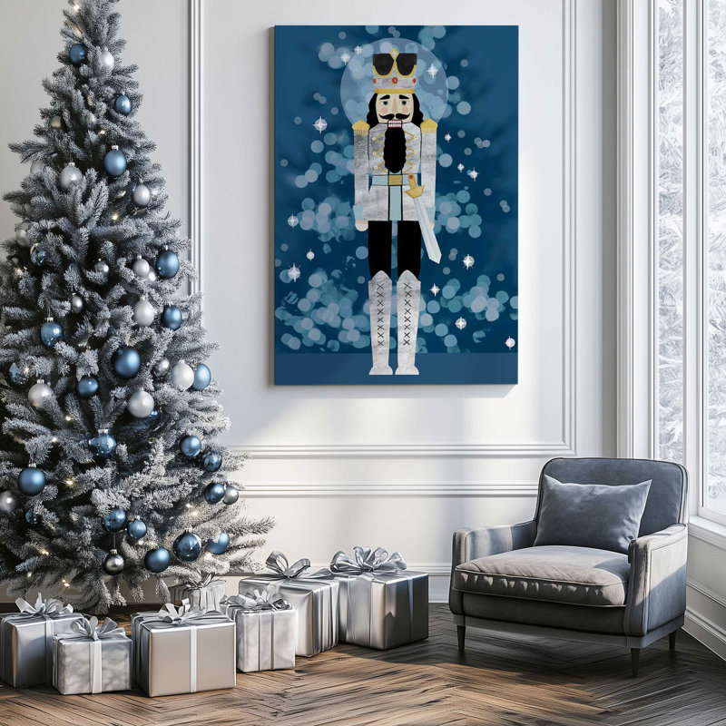 Casse-noisette classique en bleu I, reproduction sur toile, 18" H x 12" W x 1.25" D, Toile tendue