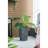 9.4X9.4X18.1" Cement Planter Large, Indoor Outdoor Garden Functional  Decor-82146401