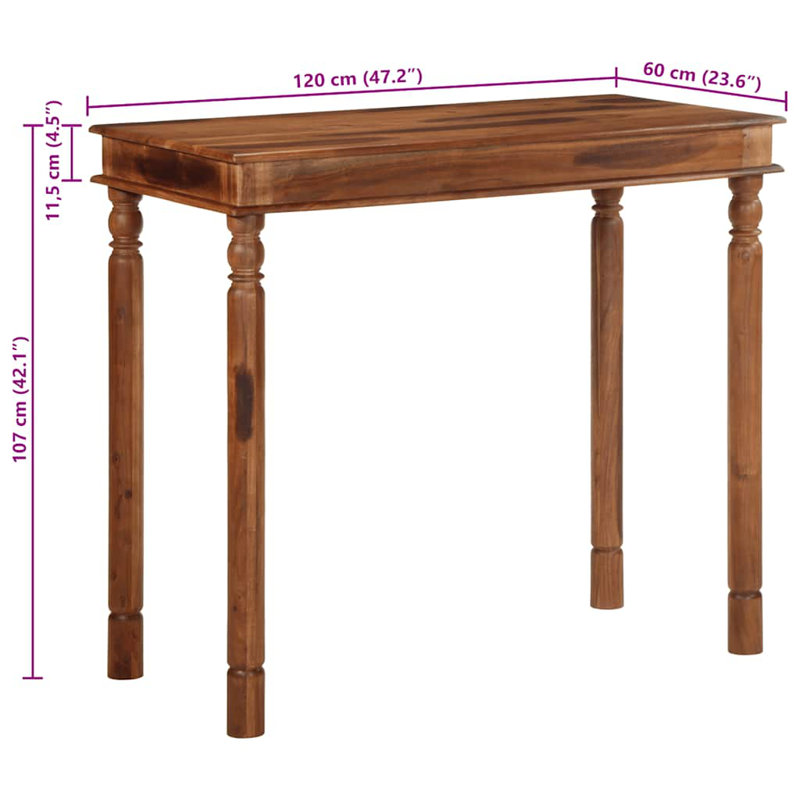 Rectangular 120 Cm L Outdoor Bar Table