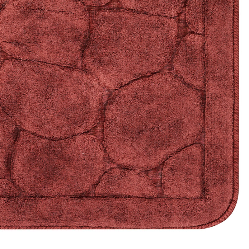 Ensemble de 2 tapis de bain Millgrove, Rouge Bordeaux