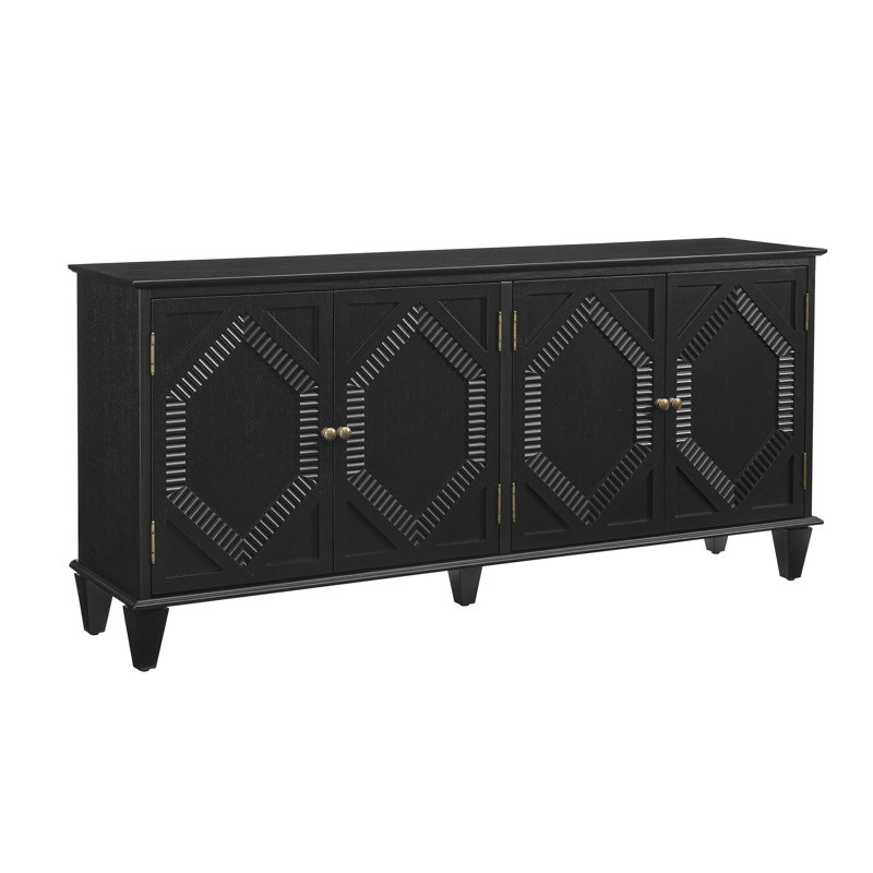 Buffet 65,5 "Mid Century Modern Buffet, Noir