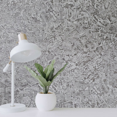 Papier peint texturé gris anthracite