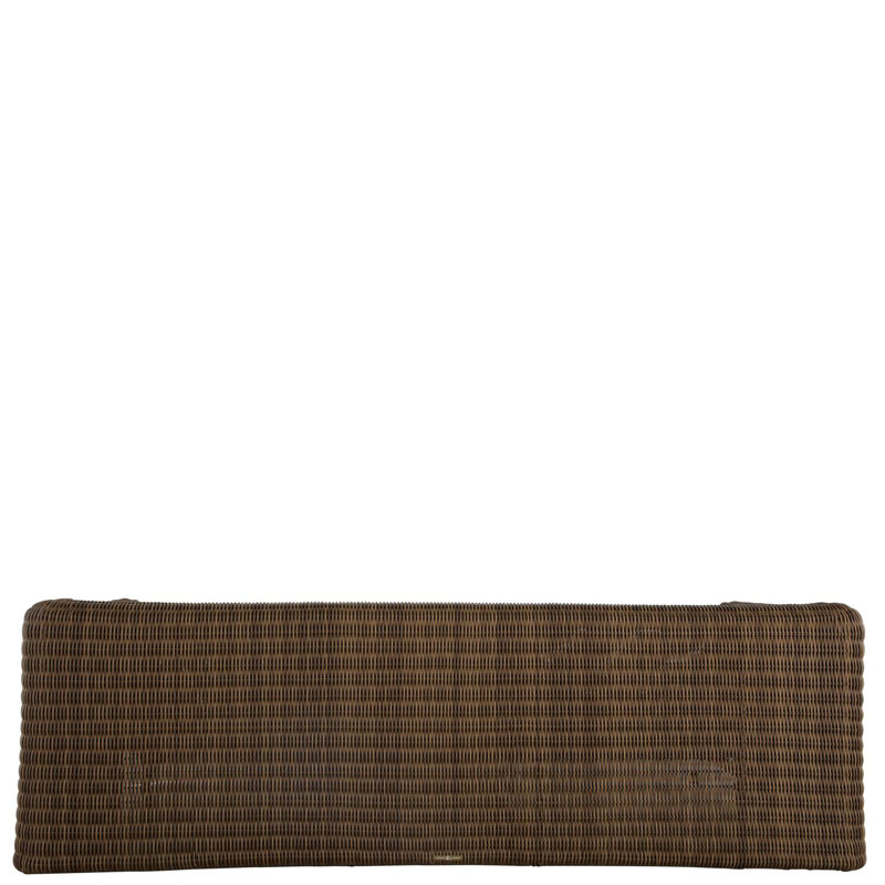 Como 90.75" Wide Outdoor Rectangle Patio Sofa with Cushions, Linen Snow, No Welt, Raffia