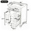 Meuble-lavabo autoportant élégant avec rangement intelligent et lavabo-677012443