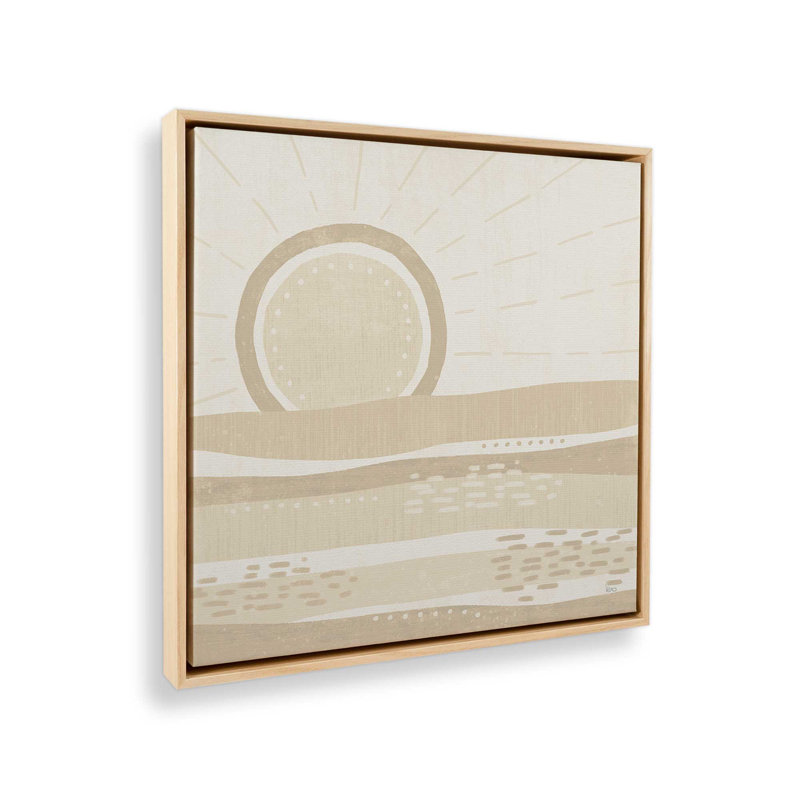 Sandy Sunset, reproduction sur toile dans un cadre, H 32,75 po x l 32,75 po, Érable américain