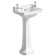 White Stone Courtez 936mm L x 500mm W White Ceramic Rectangular Sink with Overflow