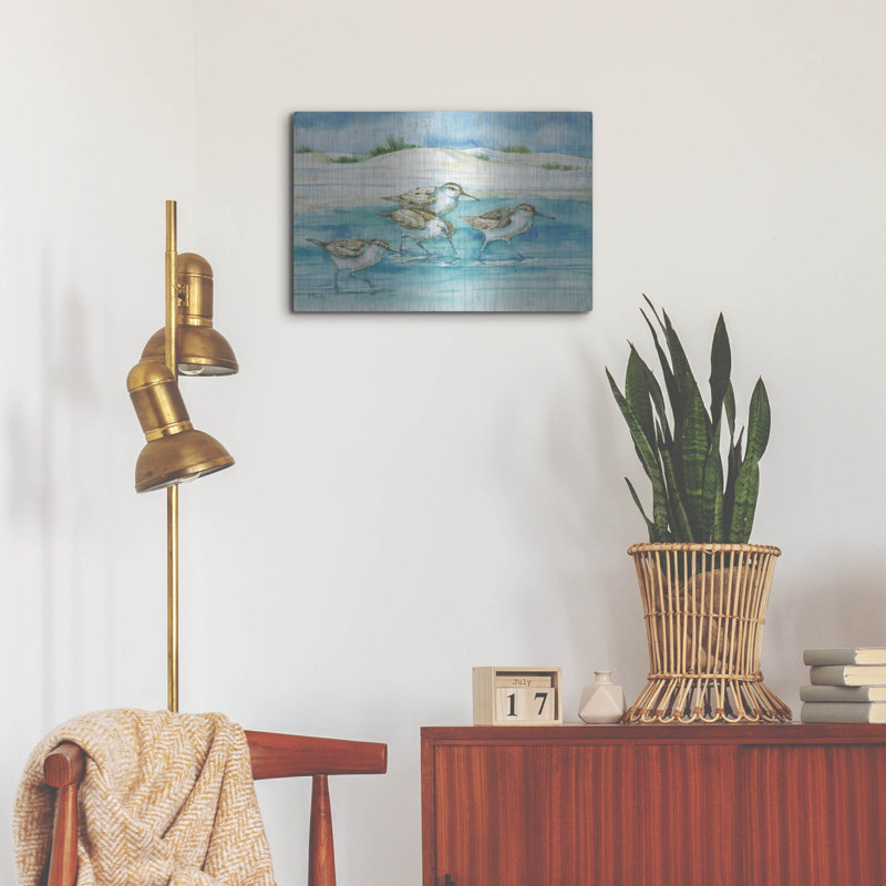«Sandy Sandpipers I» par Paul Brent, H 16 po x l 24 po