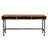 Rectangular Sofa & Console Table with 3 Stool Set, Made with Solid Wood & Leather, 76x22x36