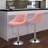 Calvyn Adjustable PU Leather Bar Stool Swivelling Counter Stool With Backrest Footrest-1230355135