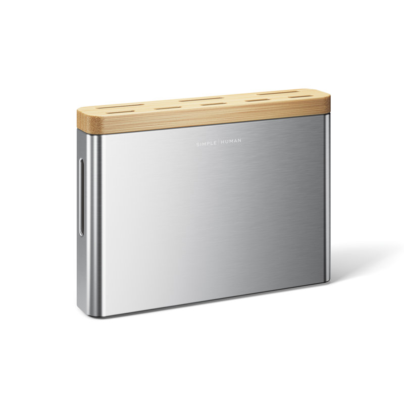 Knife Block Dishrack Attachment, Brushed Stainless Steel, Silver