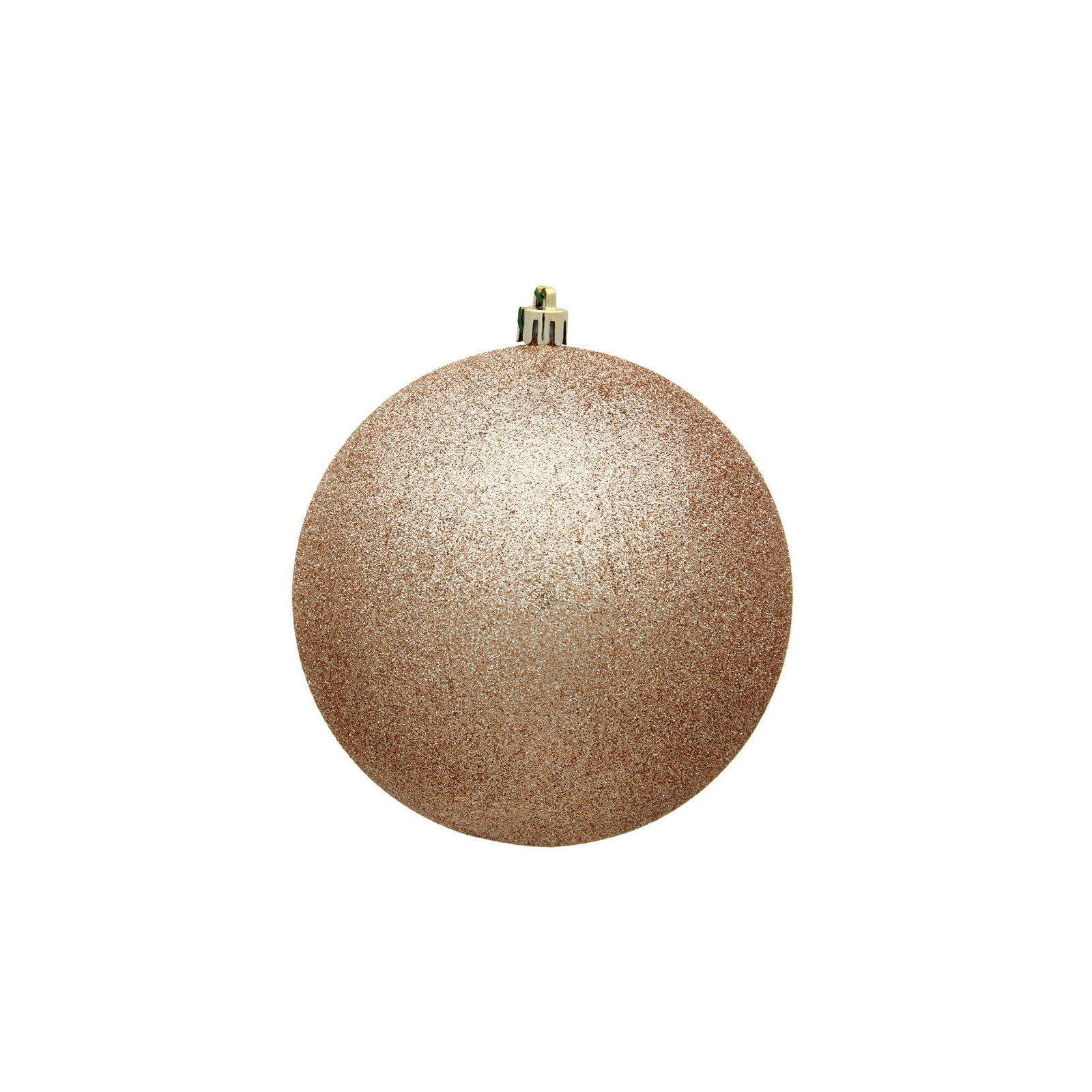 Holiday Solid Ball Ornament, 4.75" H x 4.75" W x 4.75" D, Cafe Latte Glitter