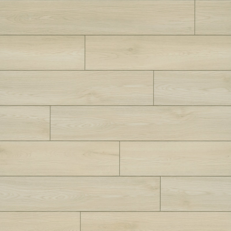Plancher en vinyle de luxe à noyau rigide imperméable 7 po x 48 po 5 mm MSI Woodbay, Ivoire grillé
