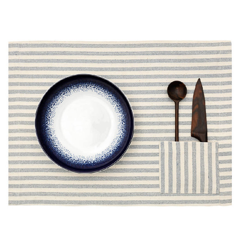 Striped Placemat and Napkin Set