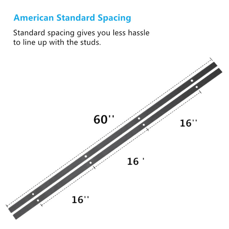 Vancleef Black Rustic Metal Double Track Sliding Barn Door Kit