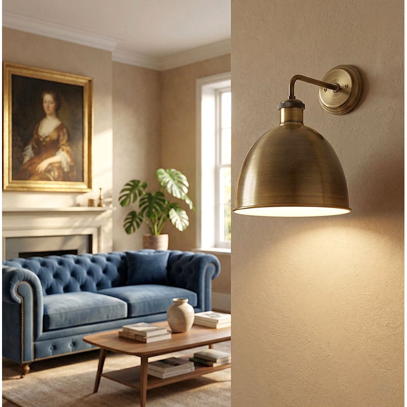 Barn Light, Antique Brass