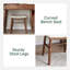 Tabouret de maquillage en noyer massif-937807478-937807480-937807482