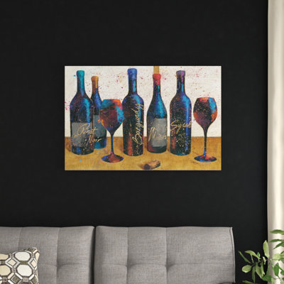 «Wine Splash Light I», impression sur toile non encadrée