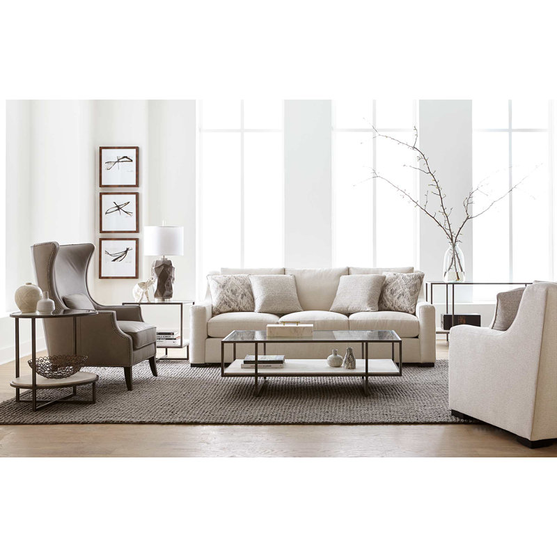 Harlow Transitional 60'' Brown and White Console Table with Storage