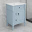 Meuble-lavabo de salle de bain avec lavabo en céramique, 2 tiroirs et rangement à porte rabattable, tablette réglable-2125914319