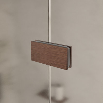 Square Corners Glass To Glass Clip 180 Degrees Antique Copper Finish