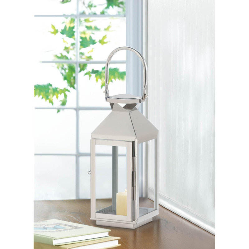 SMALL MANHATTAN STAINLESS STEEL LANTERN