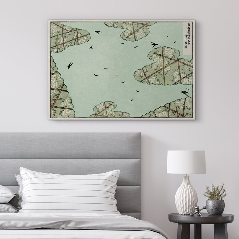 «Birds and Blossoming Trees», reproduction d'art sur toile, reproduction d'art sur toile, H 12 po x l 18 po, Toile tendue