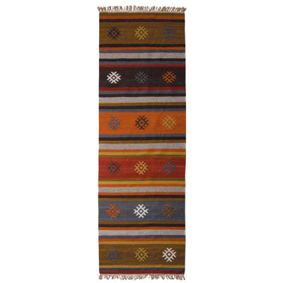 Strozier Striped Hand Woven Area Rug