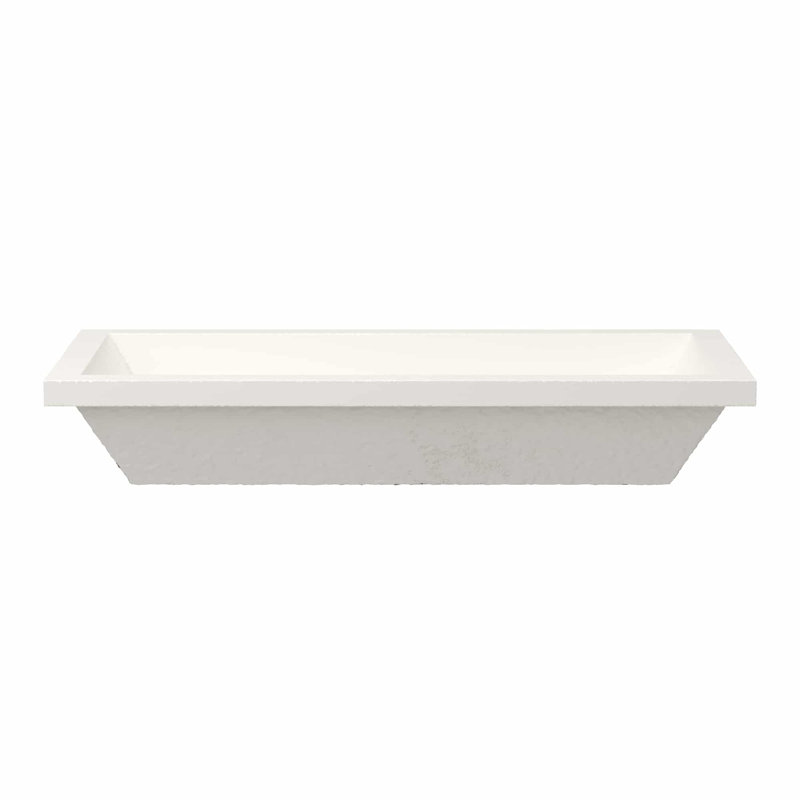 Lavabo de salle de bain encastré en béton 30 po Arcata, Perle