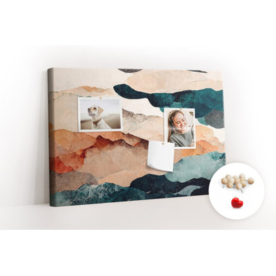 Wall Mounted cork board with print wall art notice boards decorative bulletin board ideas Landscape art