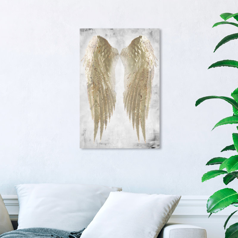 Victorino " Wings Of Angel Gold ", Wrapped Canvas, 24" H x 16" W, No Frame