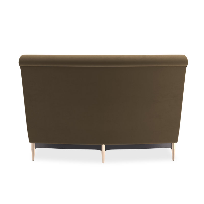 Three's Company Chair, Brown Velvet