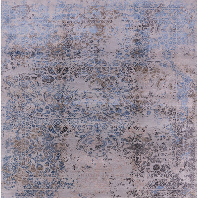 Tapis oriental brun clair / bleu / brun Hust