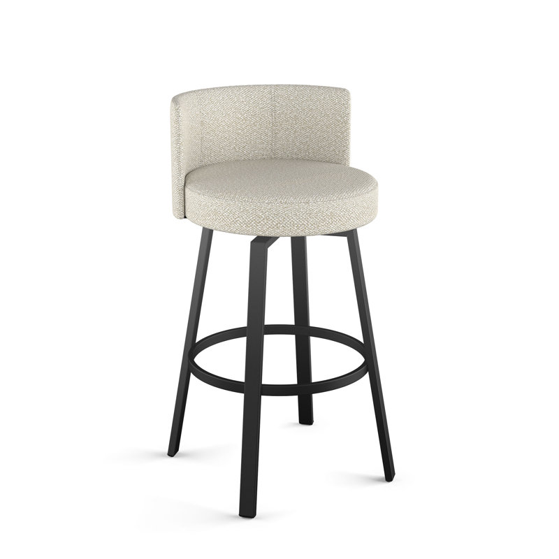Comptoir pivotant et tabouret Hokku Designs Parodi, Crème et grège, Noir, noir, noir, noir