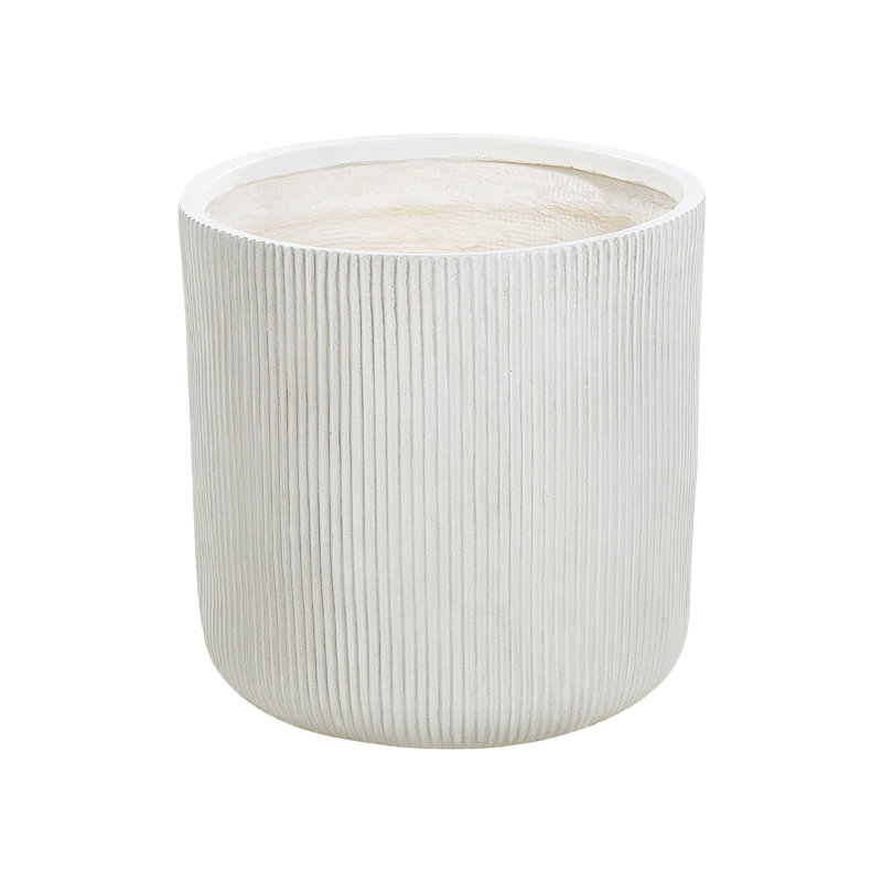 Alazne Pot Planter, White, 45cm H x 45cm W x 45cm D