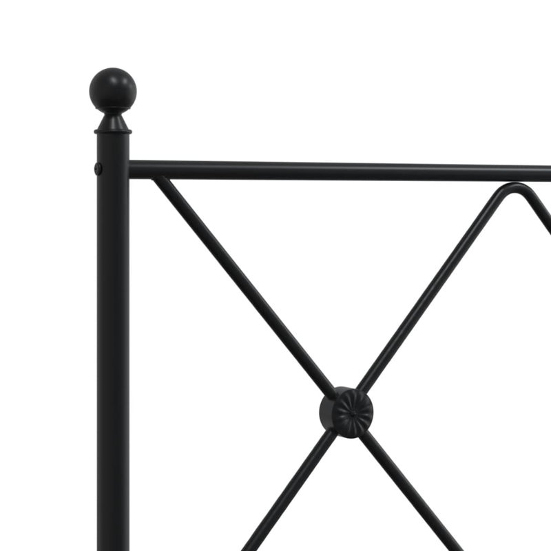 Metro Lane Metal Replace Headboard White 90Cm, 90.5cm H x 95cm W x 3cm D, Black