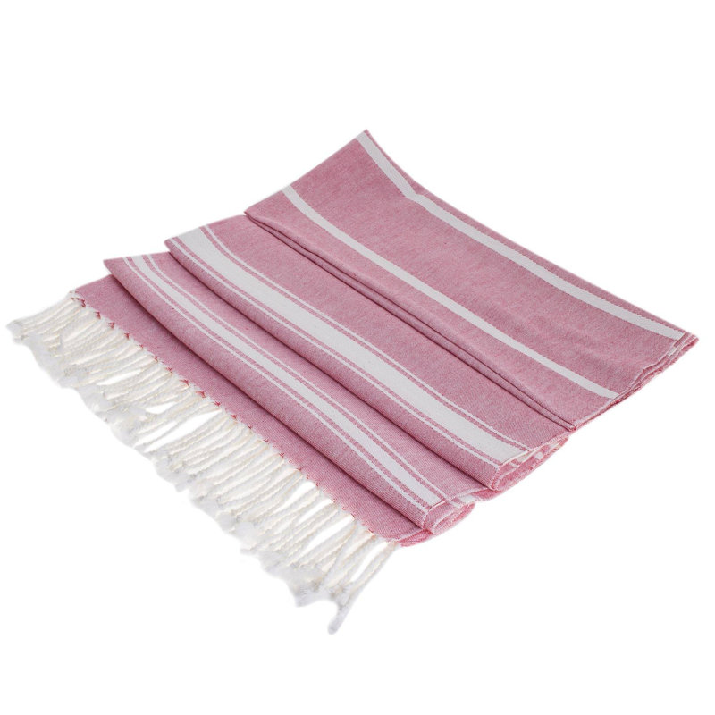 Yazmin Cotton Beach Towel, Crimson