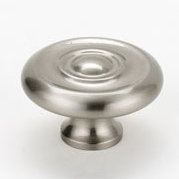 Mushroom Knob, Satin Nickel, 0.88" H x 1" W x 0.56" D