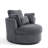 Niama Upholstered Swivel Lounge Armchair With Pillows-1143717313