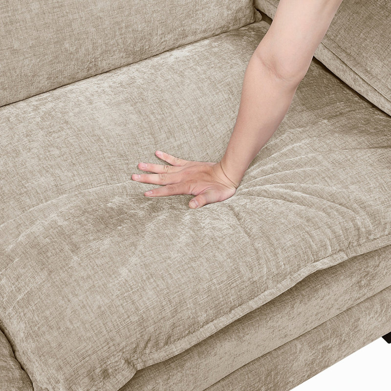 Chaise de coin de style moderne, chaise d'appoint de salon pour la maison, Taupe
