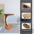 Jermichael C-Shaped Round End Table with Rolling Wheels-1909442579