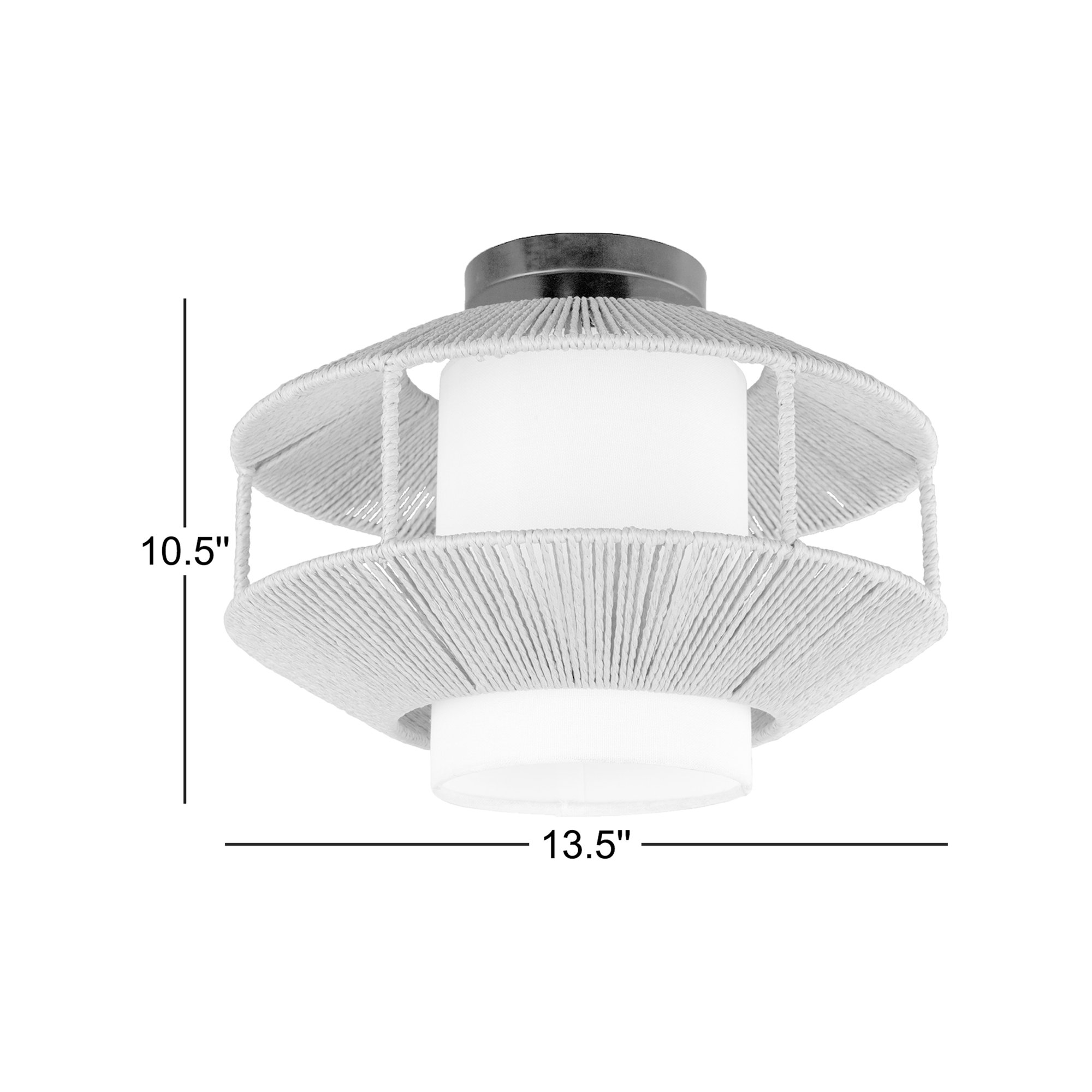 Burle 1 Light Rattan Pendant & Semi Flush Mount