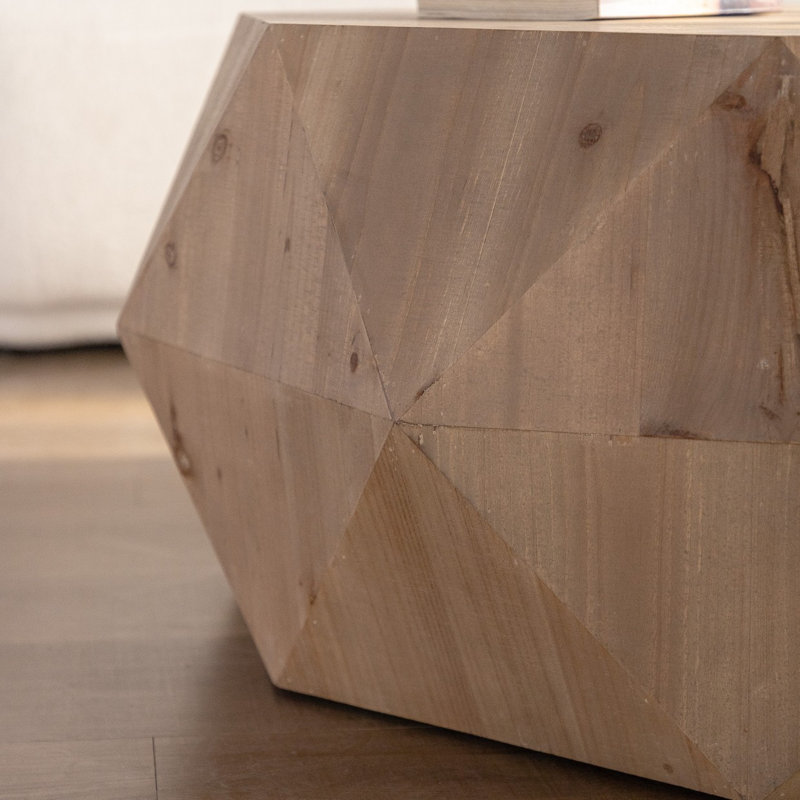 Table basse, table basse ronde, table basse en bois massif, table basse moderne, pour le salon, Brun, Brun