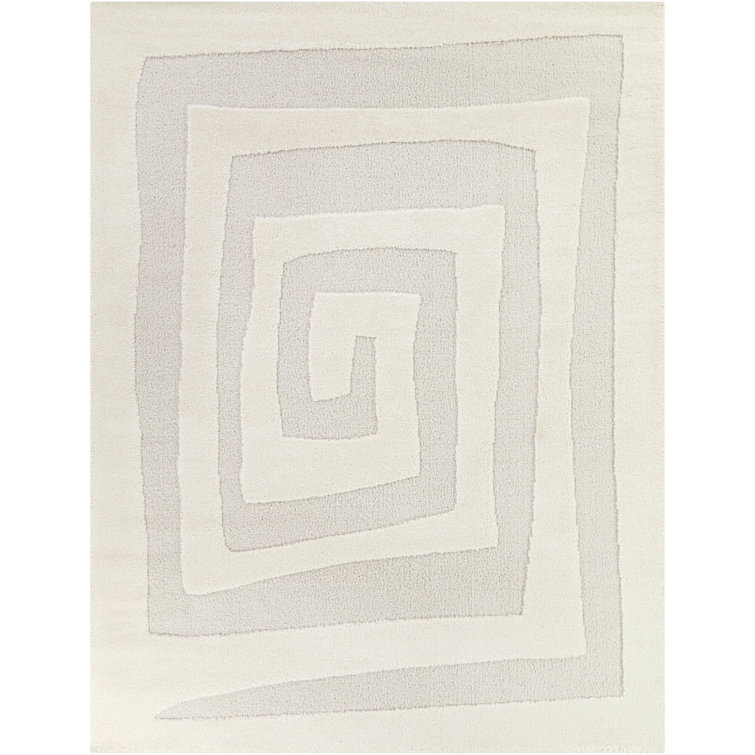 Draco Silver Abstract Modern Area Rug
