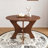 43-Inch Folding Dining Table - Walnut Veneer, Ultra-Slim 8" Folded Profile-281351858