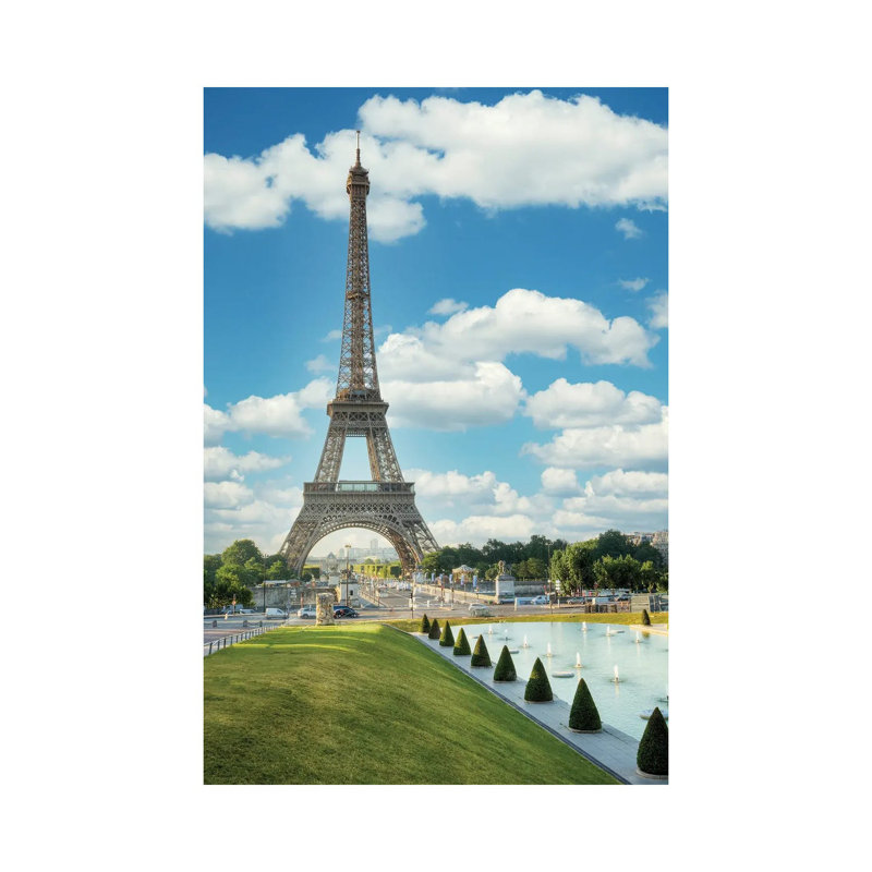 Eiffel Tower View III 1 Piece Wrapped Canvas Wall Art, 20.32 cm H x 30.48 cm W