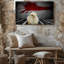 Toile, petite poussin moelleux avec de douces plumes blanches et un grand art mural-1713946832