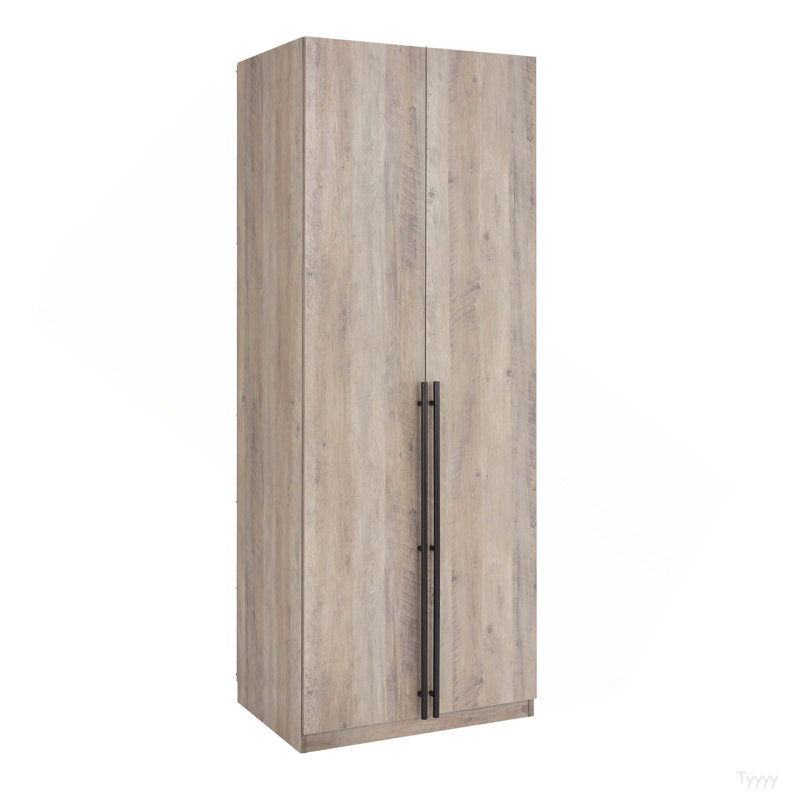 Wardrobe Closet In Rustic Gray