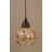 Cord Hung Mini Pendant Shown In Black Copper Finish With 10" Amber Crystal Glass-32464173-32464201-32464178
