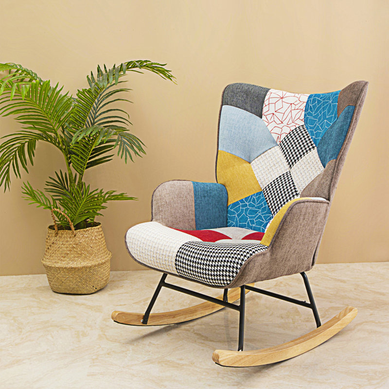 Chaise berçante, chaise berçante Mid-Century