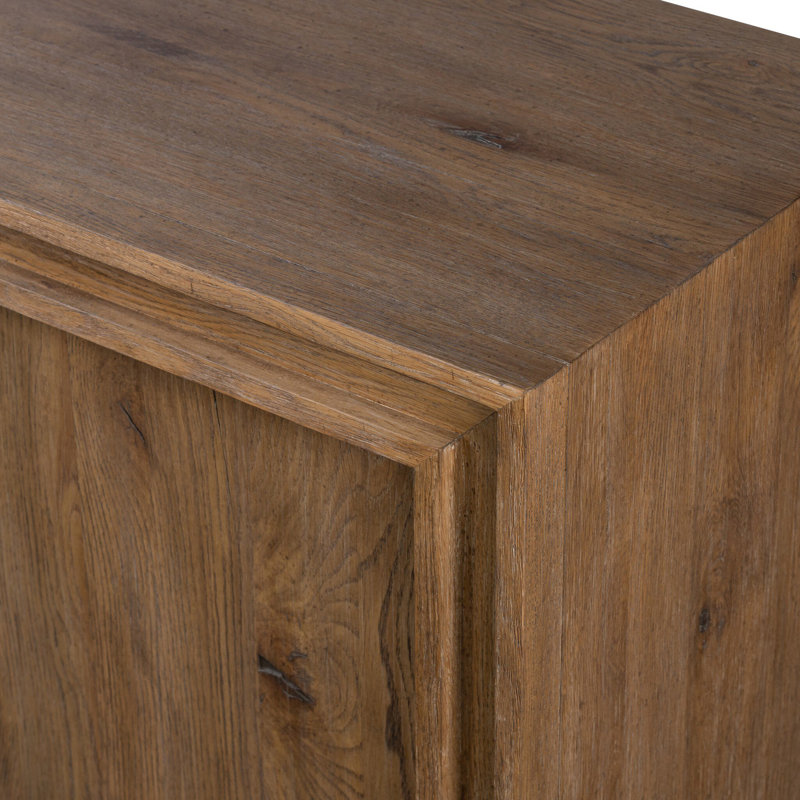 Chalmers Media Console-Weathered Oak, Weathered Oak